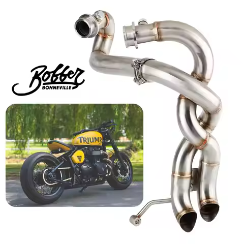 Motorcycle exhaust muffler system For Triumph Bonneville Bobber 2016-2025 Twisted Shape Modified Muf