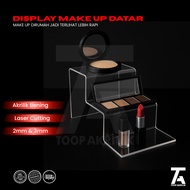 Acrylic Makeup Display 3-Tier Flat Acrylic Gift Make Up Display