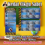 SET BANNER PERATURAN BENGKEL RBT (BIRU)