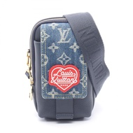 【二手】路易威登LOUIS VUITTON單肩包 LV × NIGO 雙手機袋 M81060 皮革牛仔布 LV×NIGO 雙手機袋 男士二手 A
