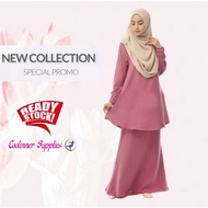 S-5XL Baju Kurung Moden Muslimah Plain Design Fashion Baru Aneka Warna Hingga Plus Size-Kain Lembut Sejuk Selesa Senang