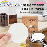 JUNE1 100Pcs Water Filter Papers, 51/53/58mm Universal Coffee Filter Paper,  Round Disposable Espres