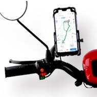 HP Gub Pro 2 Motorcycle Phone Holder Motorcycle Cell Phone Holder on Rearview Mirror Phone Holder