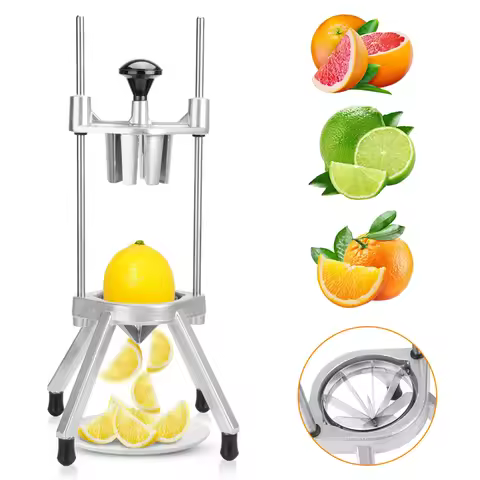 8-Section Commercial Easy Wedger Stainless Steel Blade Fruit Lime Slicer Vegetables Lemon Cutter 8 W
