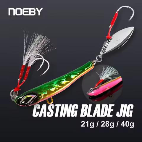 NOEBY Blade Jig Lure 21g-60g Casting Metal Jig Long Cast Saltwater Shore Fishing