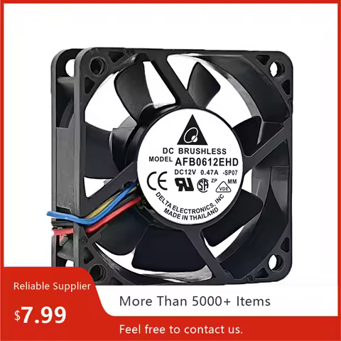 for Delta High-Speed 60x20mm PWM Fan: AFB0612EHD (12V, 0.47A, 6600RPM, 35.2CFM, 120.6Pa) Large Airfl