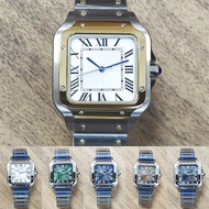 Modified NH35 Mechanical Watch Santos Mechanical Watch 3ATM Waterproof Watch Modified Watch Assembly