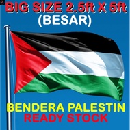 (BIG SIZE) Bendera Palestin 2.5 x 5 Feet Flag Palestine Country Besar Pole Flag