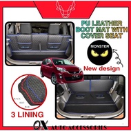 Perodua Alza 2009 - 2020 PU Leather Boot Mat With Cover Seat