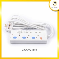 [1.8m] ORIGINAL GONGNIU / BULL SIRIM APPROVED HEAVY DUTY 3000W SOCKET EXTENTION plug socket