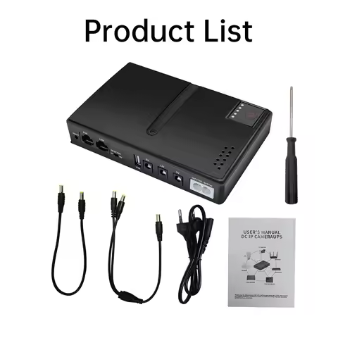 DC1018L 18W UPS Backup Power Adapter 0.6A/1A/2A 5V/9V/12V/15V/24V Uninterruptible EU Plug Without Ba