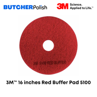 3M™ 16 inch Red Buffer Pad 5100 (2 pcs and 5pcs) - Butcher Polish