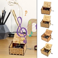 Wooden Music Box Christmas Musical Gift Engraved Vintage Wooden Music Box Classical Music Box Hand C