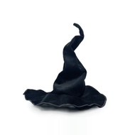 [Free Shipping] Halloween Dress Up Twisted Hat Witcher Hat Black Flannel Hat Cos Witch Hat Witch Wit