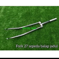 Termurah. Fork 27 sepeda balap jadul chrome. Fork 27 chrome. Fork