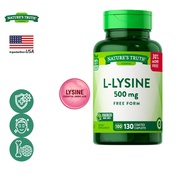 เนเจอร์ ทรูทร์ แอล-ไลซีน 500 mg x 130 เม็ด Nature’s Truth L-Lysine Amino Acid/ กินร่วมกับ บีซีเอเอ บีทรูท ถั่งเช่า คอร์ดิเซพส์ ซีแอลเอ ครีเอทีน การ์ซีเนีย แอล-อาร์จีนีน แอล-คาร์นิทีน แอล-กลูตามีน เวย์โปรตีน