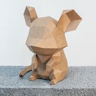問創設計DIY手作3D紙模型 禮物 擺飾小動物系列 -機靈大耳鼠