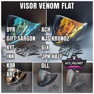 GLASS VENOM VISOR/ KYT HELMET | GIFT SARGON | JITSU | INK INK INK | GMT GMT GMT GMT | G2 | VENOM INK