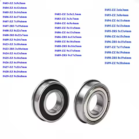 10PC F623 F604 F605 F608 F624 F625 F626 F686 F688 F689 F695 F696 F698 F699 F685 F684 ZZ/ 2RS 3D Prin