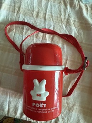 90年代紅色兔仔小朋友兒童水壺水樽日本製制 made in Japan water bottle