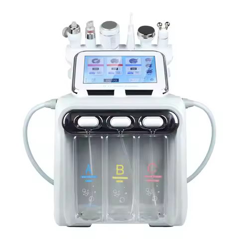 6-in-1 Hydrogen Oxygen Small Bubble Beauty Multifunction skin care Device Dermabrasion Rejuvenation 