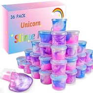 36 Packs Unicorn Slime Kit, Unicorn Party Favors for Kids , Pretty Stretchy &amp; Non-Sticky Galaxy Slime Pack, Halloween Party Favors for Girls &amp; Boys Goodie Bag Stuffers