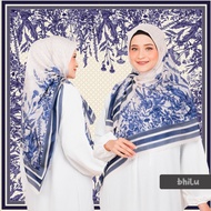 AMREENA Hijab Jilbab Jumbo Syari 130x130 Bhilu Motif Printing Segi