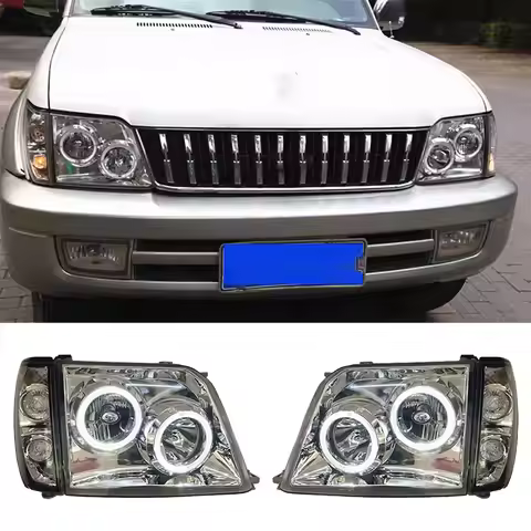 Pair Car Headlights For Toyota LAND CRUISER PRADO LC90 FJ90 RZJ90 VZJ95 KZJ95 1998 1999 2000 2001 LE