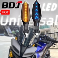 BDJ 2pcs LED Motorcycle mio 125 Ex5 Rxz lc135 rs150 y15zr Turn Signal Light Amber Lamp Double Color 