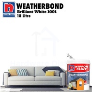 NIPPON PAINT 18L Weatherbond 1001 Brilliant White | Exterior Paint | Cat Tahan Lasak