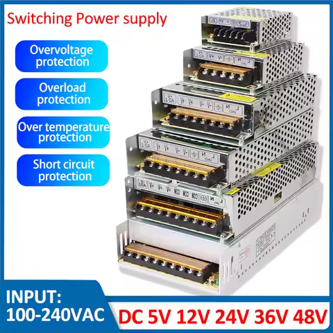 5V 12V 24V 36V Power Supply SMPS 5 12 24 36 V AC-DC 220V TO 5V 12V 24V 36V 1A 2A 3A 5A 10A 20A 30A S