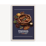 Brazil Feijoada Printing: Simple Food Poster Art (Digital Download)