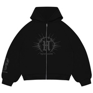 HPND - McKoy Black Boxy Hoodie / Boxy Zipper Hoodie / Boxy Zipper 280-300gsm ขนแกะ