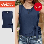 Casual Top Plain Asymmetrical Summer Tank Top for Women L123ED655