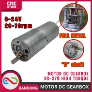 GearBox Motor DC Gear Box High Torque ZGB25B 370 370 RS-370 Dynamo DC Motor Speed Reduction