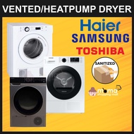 Dryer Samsung Toshiba Haier 6KG/7KG/8KG/9KG Sensor Heat Pump Vented Front Load Dryer Pengering Pakai