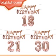 40" Number 18th 21th 30th 40th Balloons Party 60th Birthday Set Anniversary Gold Decoration 50th Ros