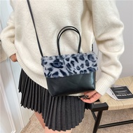 Cross-Border Leopard Print Bag Female Fashion Casual Furry Female Bag All-Match Furry Korean Version