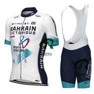 [Taiwan Ready Stock] Cycling Jersey Sports Suit 2025 Bahrain Victory Team Summer Riding Short-Sleeve