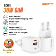 30W GAN FAST CHARGING CHARGER HEAD - TYPE C RECCI RC70E
