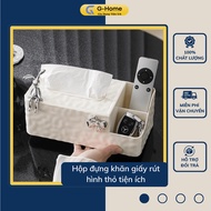 Convenient rabbit-shaped retractable tissue box, included storage compartment, easy to arrange in ma