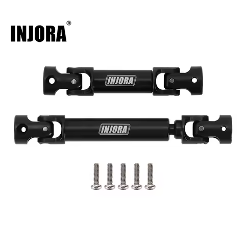 INJORA Hardened Steel Drive Shafts for 1/18 RC Crawler TRX4M Defender Bronco (4M-50BK)