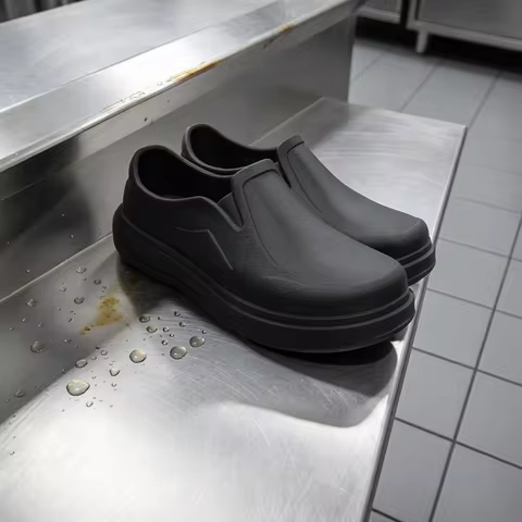 Men's Chef Shoes Anti Slip Oil Resistant Dirt Resistant Kitchen Shoes Work Shoes Quick Drying Rain S