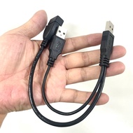 USB Two-in-One Male to Male Extension Cable Length 28cm diy Purpose
