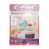 PUTIH White Photo Sticker ePrint Transparent Sticker A4 150gsm Printer Paper