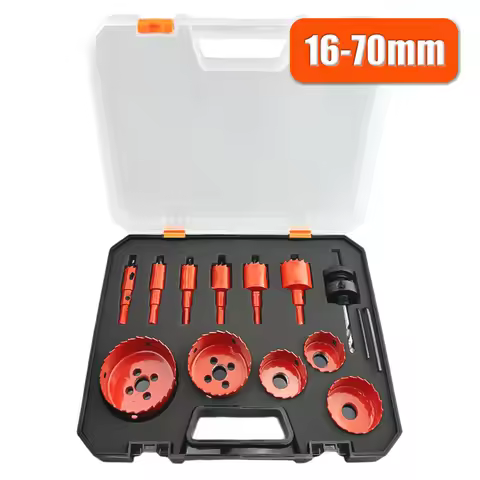 12pcs 16-70mm M42 Bi-Metal Drill Bit HSS Steel Drilling Hole Saw Drill Bit Carpentry Wood Drilling C