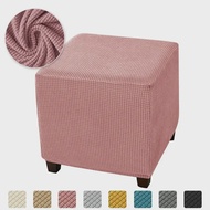 Co Giãn Vuông Ottoman Bao Cực Trang Co Giãn Chân Phân Bọc Nhà Pouf Bảo Vệ Nội Thất Spandex Polyester