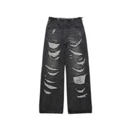 セール商品 20%OFF 送料無料 ボトムス X-girl エックスガールRIPPED DENIM PANTS / ブラック