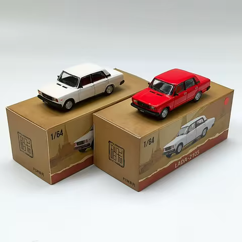 Perka 1/64 lada 2105// 2101// FSO Polonez MR'87 //GAZ-21 Volga alloy car model static ornaments Adul