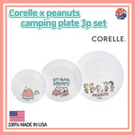 Corelle x Peanuts Camping Plate 3p Set/Corelle USA/Snoopy Plate/Corelle Plate/Snoopy kitchen/Snoopy plate/pastenton plate/Large Plate/Small Plate
